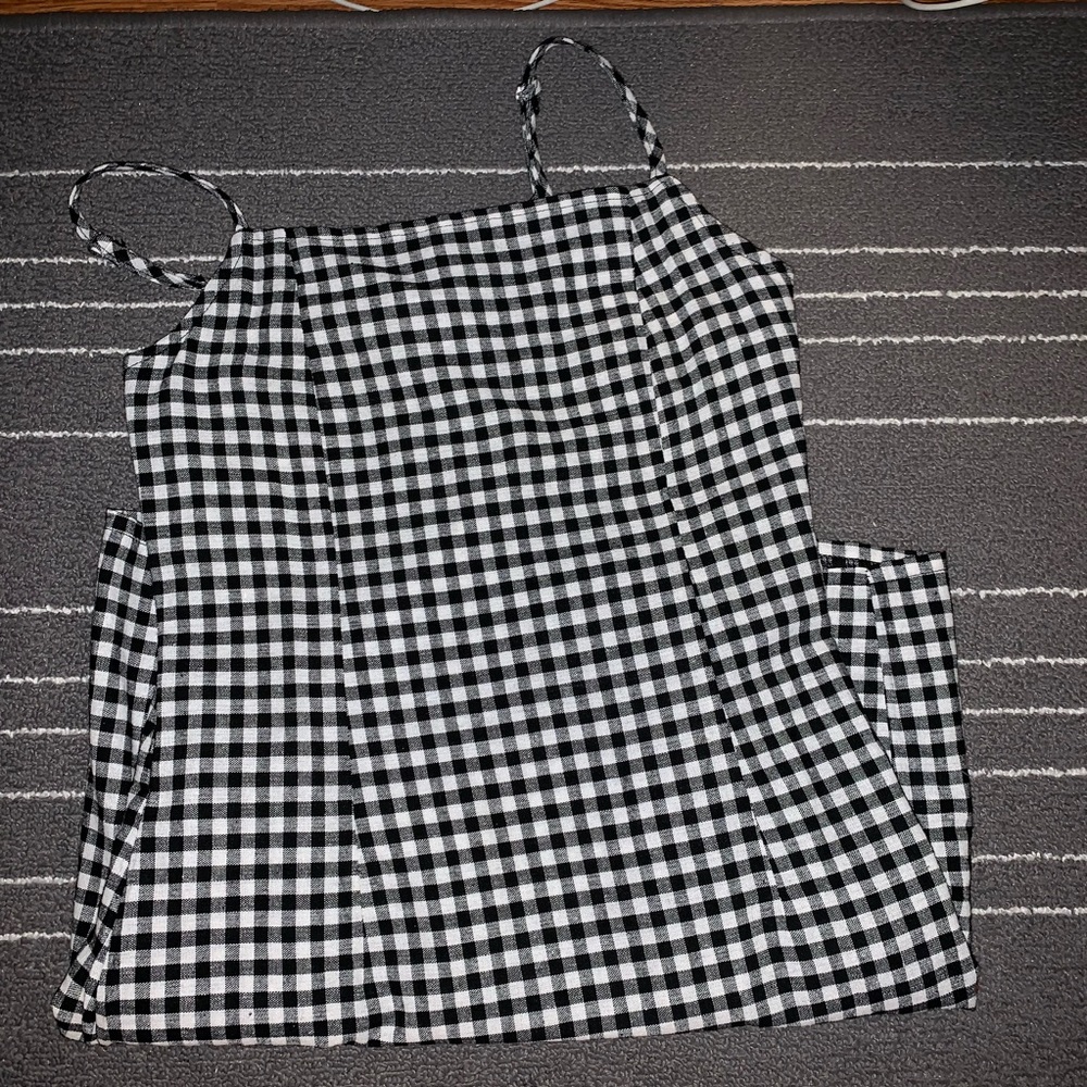 Checkered mini dress